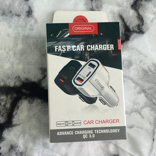 Car Charger doble usb + C